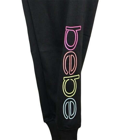 Bebe Sport Women's black jogger sweat pants with spell out size 1X (NWT) - Picture 2 of 11